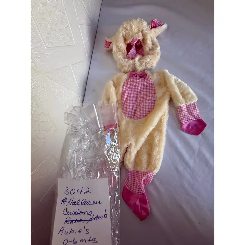 SKU3042 Rubie's Costume Baby Lamb 0-6 Months Full Suit & Hat Costume Set